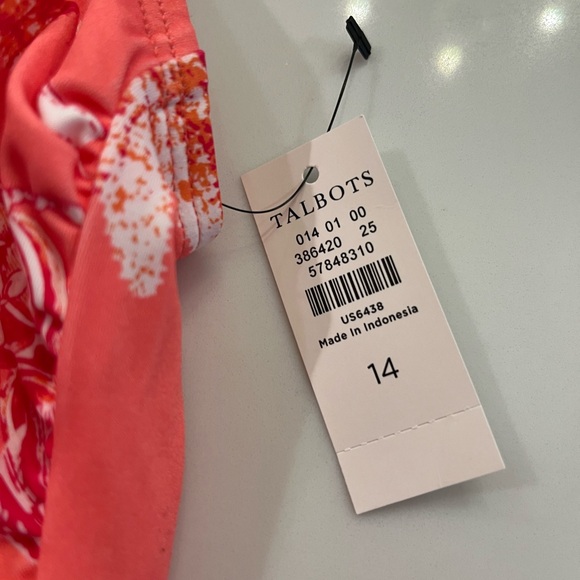 Miraclesuit NEW Side Tie Swim Dress Coral Pink Shell Print Women's Swimsuit - Picture 2 of 11